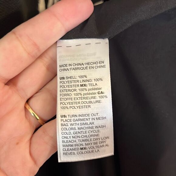 Chico’s Black White Trailing Roses Jacket Topper Size XL Petite - Picture 7 of 8